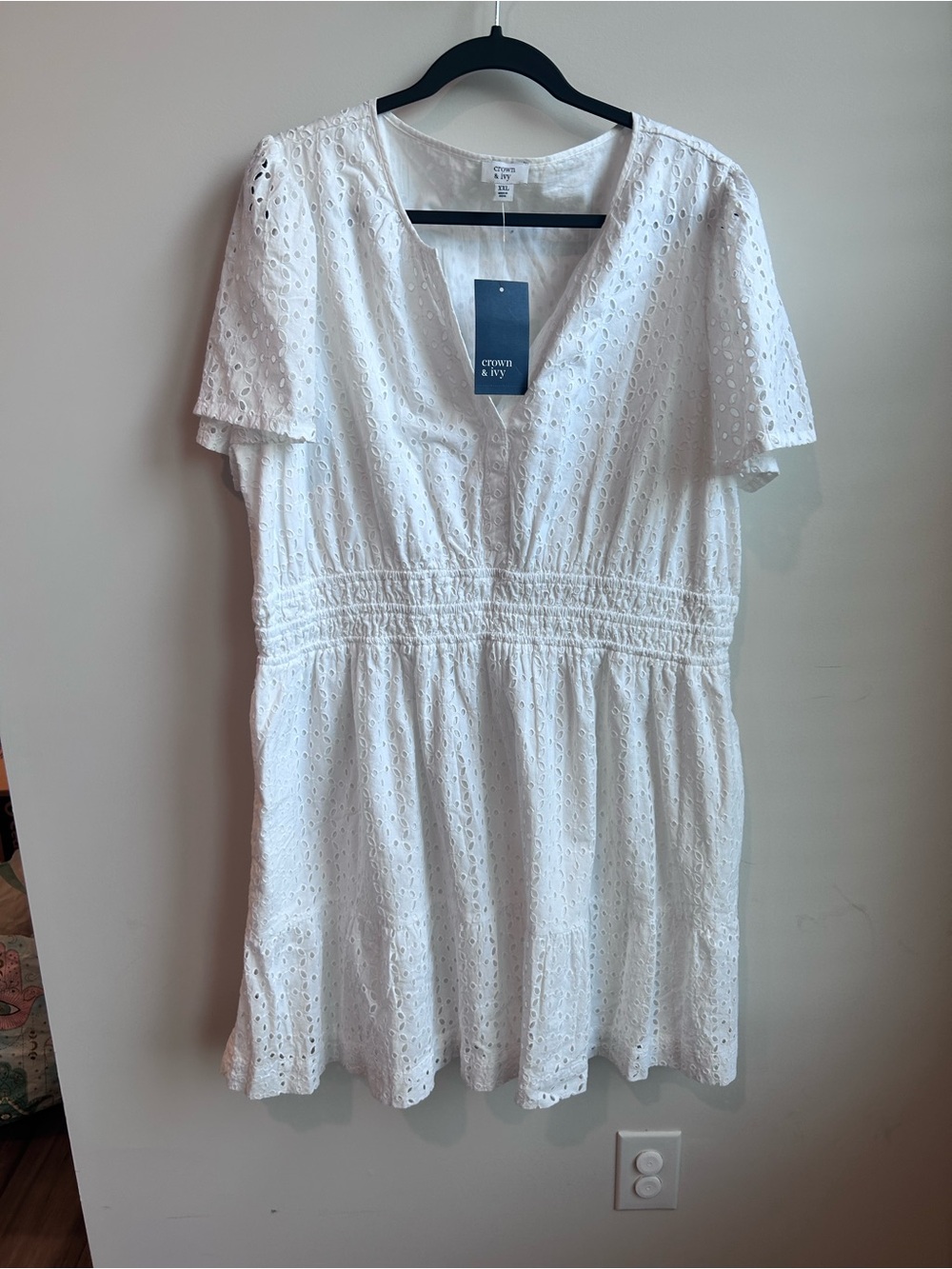 Crown & Ivy eyelet dress nwt xxl